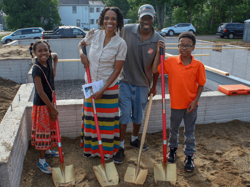 Family at Ground Breaking